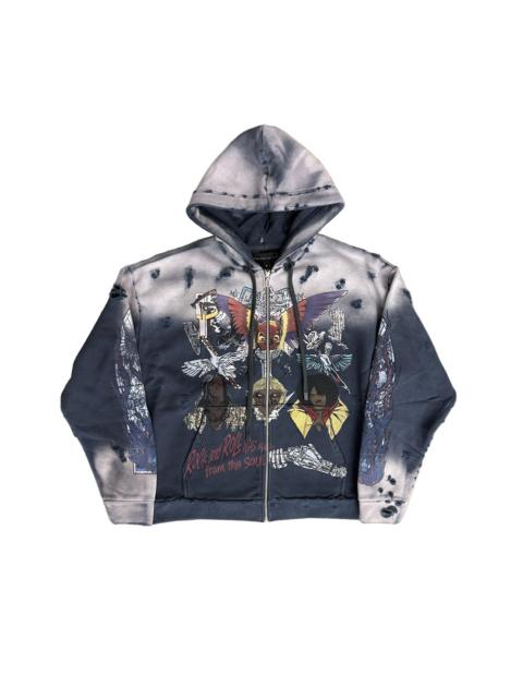 WHO DECIDES WAR STAR ZIP UP HOODIE (LAVENDER/MULTICOLOR)