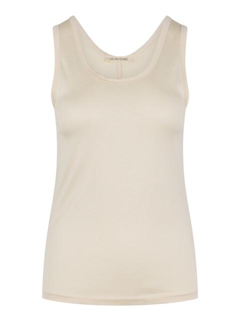 HEIRLOME James Silk Tank Top ivory