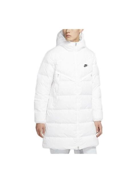 Nike Nike Sportswear Down-fill Windrunner 방패 긴 다운 재킷 백색 CU4409-100