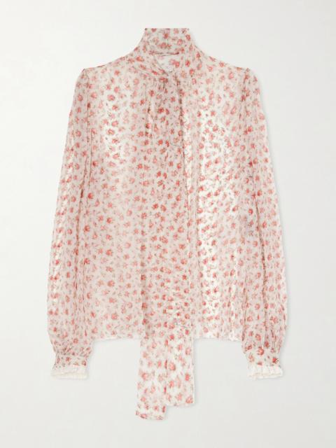 Dolce & Gabbana Floral-print Silk-blend Chiffon Blouse