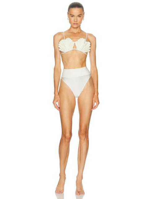 ADRIANA DEGREAS Seashell High Leg Bikini Set