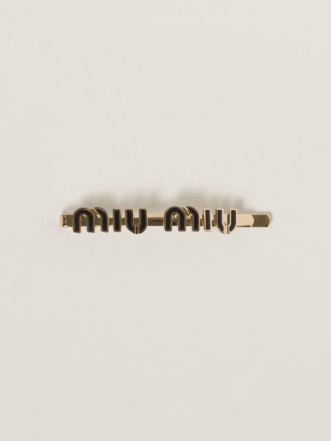 Miu Miu Enameled metal hair clip