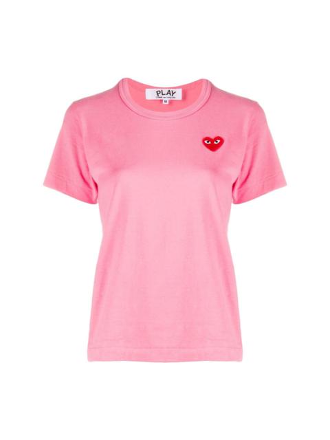 heart-print crew neck T-shirt