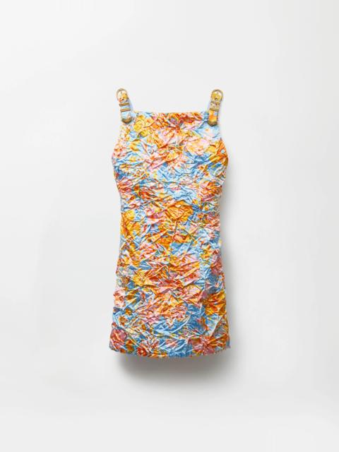VERSACE Printed Silk Duchesse Mini Dress