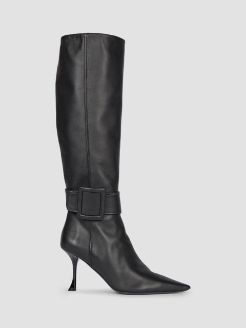 Roger Vivier Women's Viv Ville 85MM Leather Knee-High Boots - Nero