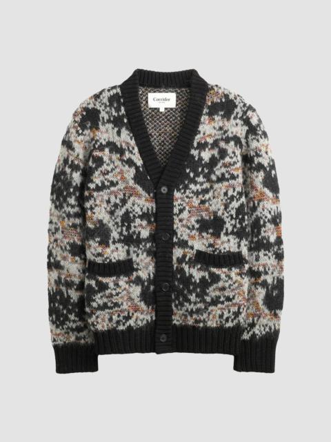Corridor Men's Nightingale Cotton-Alpaca-Blend Cardigan - Black