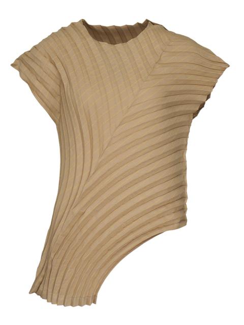 ISSEY MIYAKE Curved Pleats Stripe Shirt