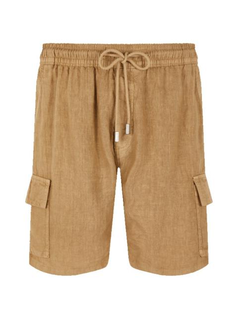 Vilebrequin Men Linen Bermuda Shorts Natural Dye