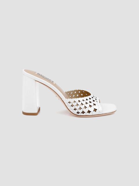 BADGLEY MISCHKA Women's Omni 85MM Patent Leather Sandals - White Patent