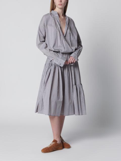 Dries Van Noten Striped shirt dress in cotton and silk