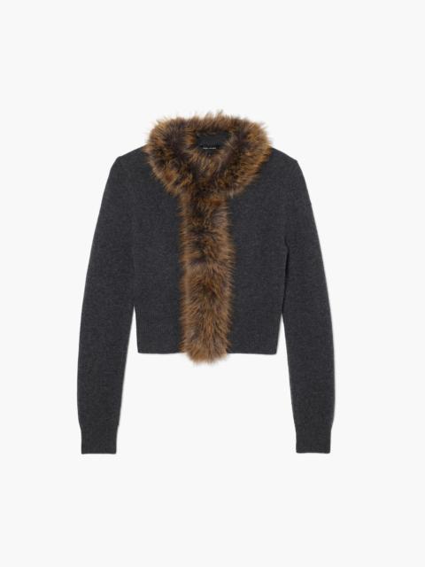 Marc Jacobs FAUX FUR LINED CARDIGAN