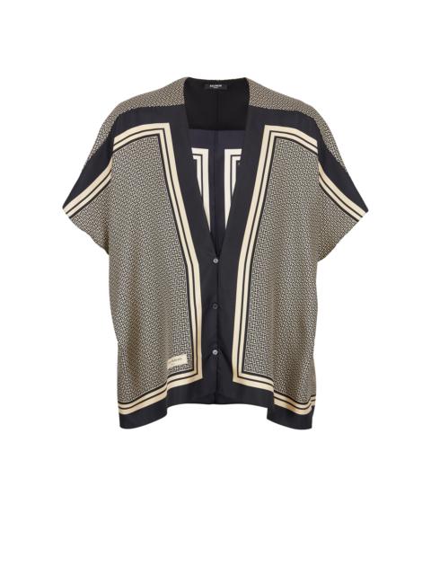 Balmain Monogrammed scarf top