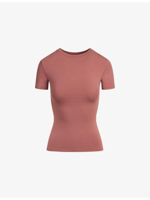 SKIMS Short-sleeved slim-fit stretch-cotton T-shirt