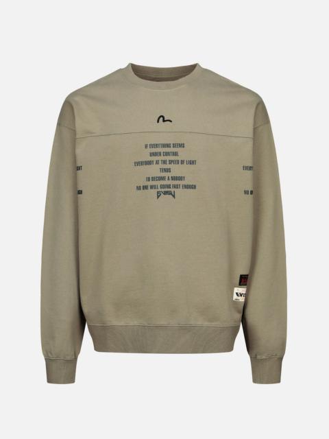 EVISU Spray-effect Godhead Print Sweatshirt with Seagull Embroidery