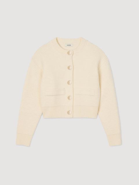 TEXTURED KNIT CARDIGAN