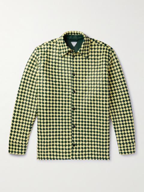 Bottega Veneta Two-Tone Intrecciato Leather Shirt