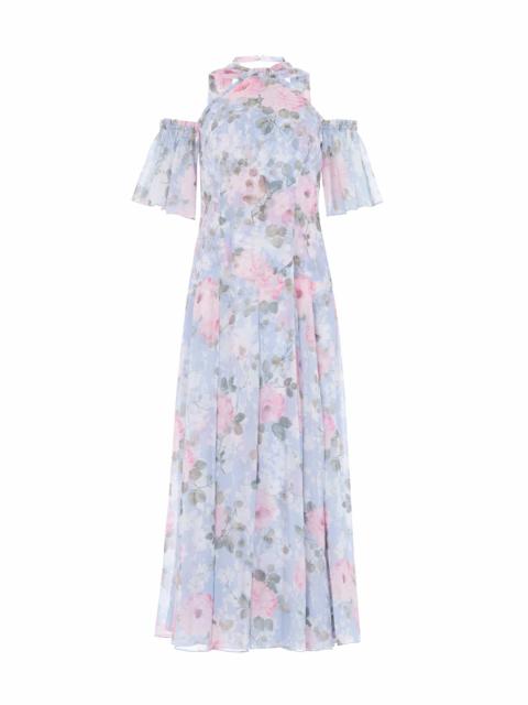 Needle & Thread Camille's Garden Georgette Halter-Neck Ankle Gown