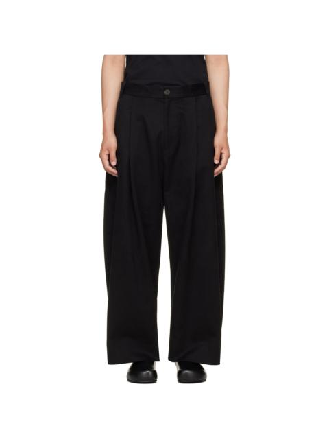Studio Nicholson Black Sorte Pleated Trousers