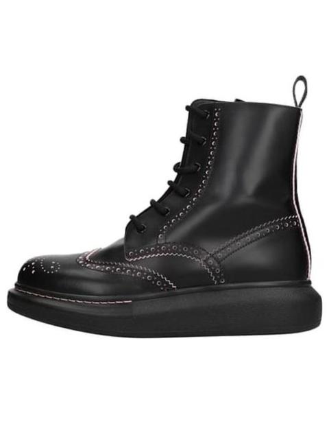 (WMNS) Alexander McQueen Hybrid Ankle Boots 'Core Black' 611703WHX5C1985