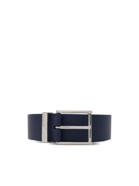 Burberry engraved-check leather belt