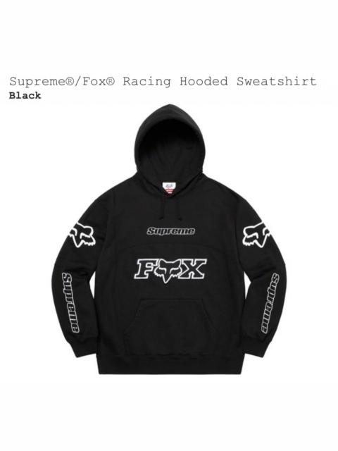 Supreme Fox Racing Hooded Sweatshirt Black | sleeveleess.parka ...
