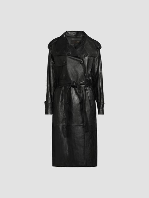 KOBI HALPERIN Women's Tony Faux-Leather Trench Coat - Black