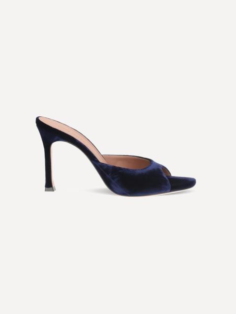 Amina Muaddi Alexa velvet Sandals