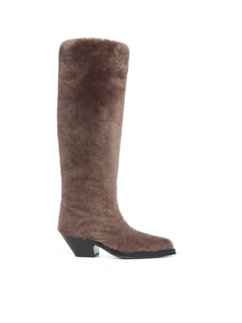 GABRIELA HEARST Waite Tall Boot in Mocha Shearling