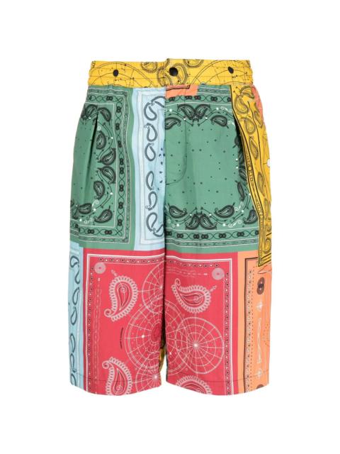Marcelo Burlon County Of Milan paisley patchwork shorts