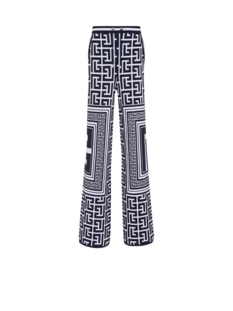 Maxi monogrammed casual trousers