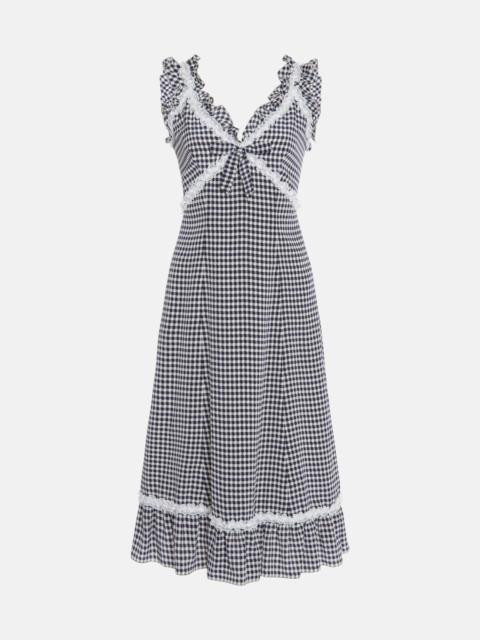 Alessandra Rich VICHY SLIP DRESS