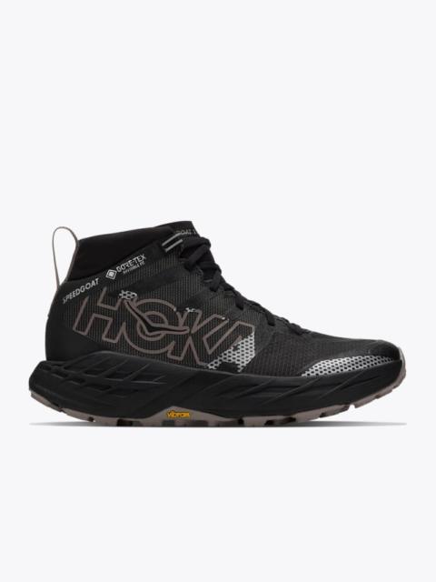 HOKA Men's Speedgoat 7 Hike GTX Shoes in Black/Pebble Grey