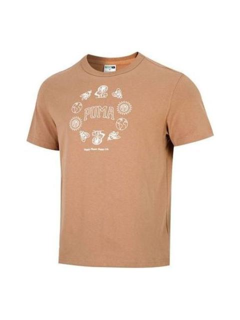 PUMA Downtown Graphic Tee 'Brown' 535400-63