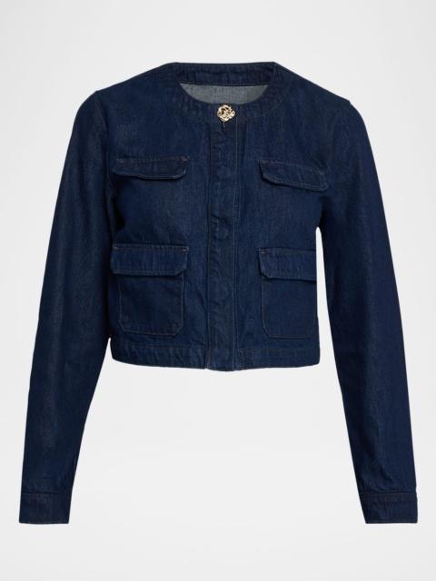 Favorite Daughter The Denim Emily Cropped Jacket