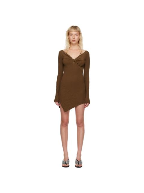 THE ATTICO Brown Desai Minidress