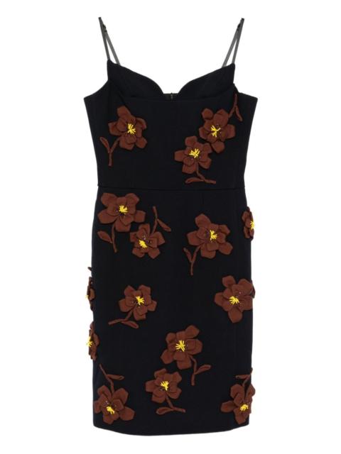 SHUSHU/TONG flower-embroidered mini dress