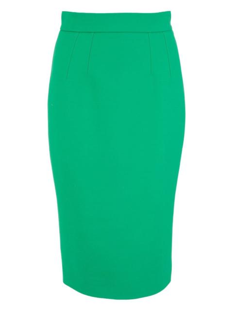 Dolce & Gabbana back-slit zip midi skirt