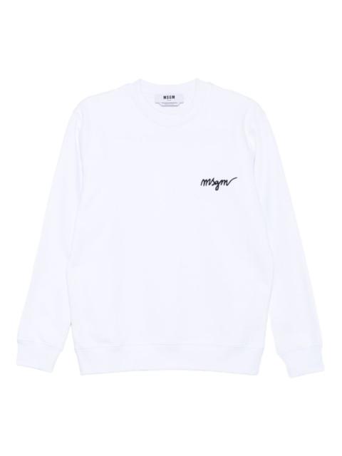 MSGM logo-embroidered sweatshirt