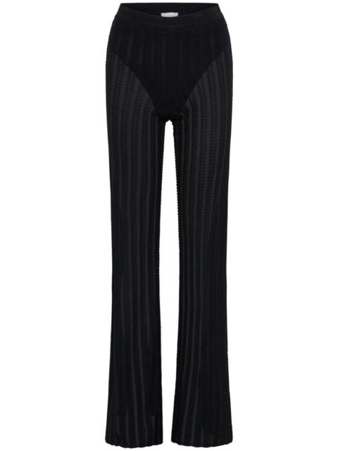 Dion Lee Snakeskin semi-sheer trousers