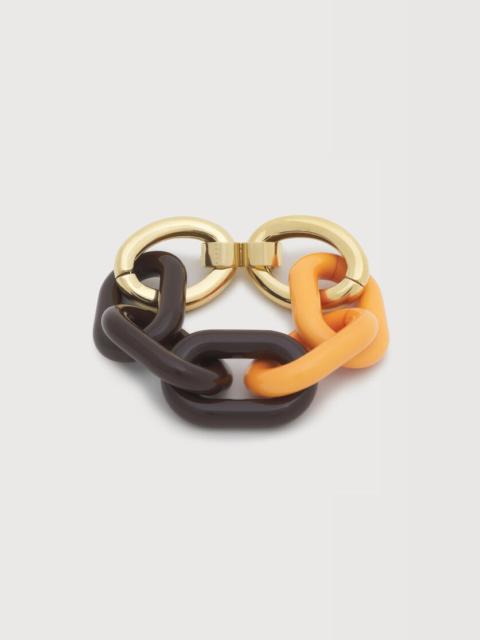 Marni ORANGE AND BROWN RESIN CHAIN BRACELET