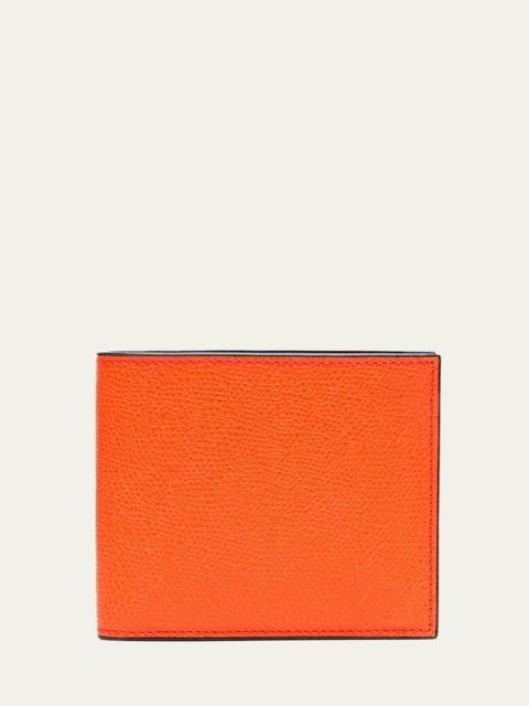 Valextra Men's Leather V-Cut Bifold Wallet
