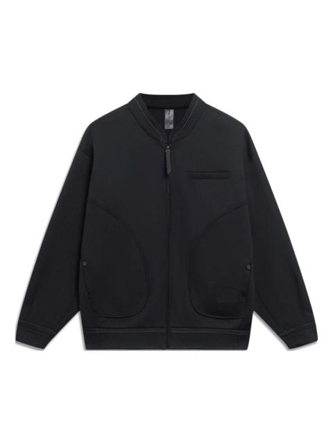 Li-Ning x Jackie Chan Knit Baseball Jacket 'Black' AFDT113-1