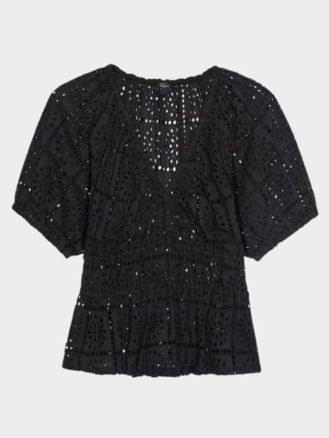 Rails Argenta Cotton Eyelet Crop Top