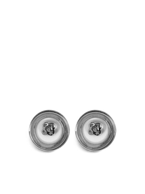 CASABLANCA SCI-FI logo-plaque stud earrings
