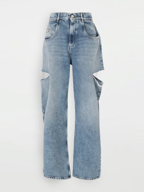 MAISON MARGIELA x Maison Margiela Denim jeans with slash details