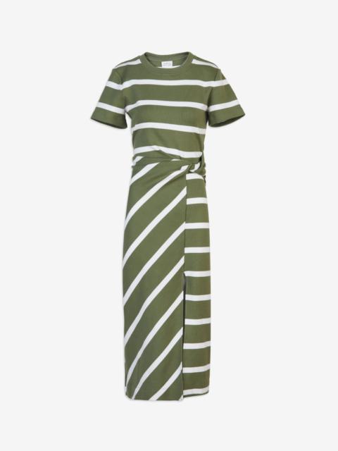TANYA TAYLOR SHORT SLEEVE STRIPED CODY DRESS