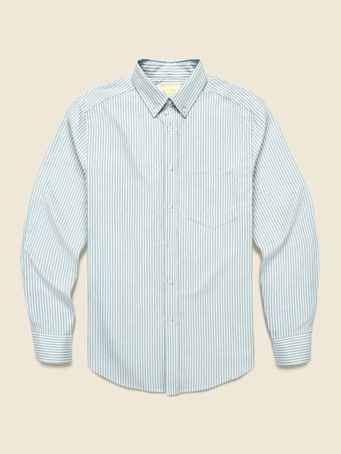 Portuguese Flannel Belavista Oxford Shirt - Green Stripe