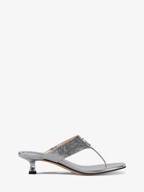 MICHAEL KORS Anneka Metallic Thong Sandal