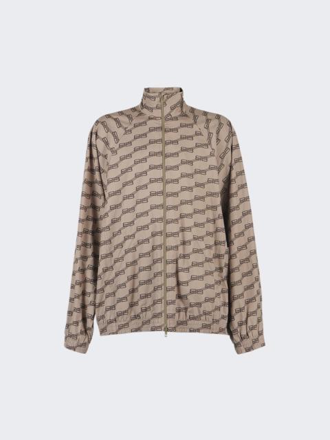BALENCIAGA Monogram Tracksuit Jacket Beige