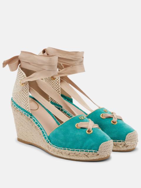 Valentino Resort suede espadrille wedges